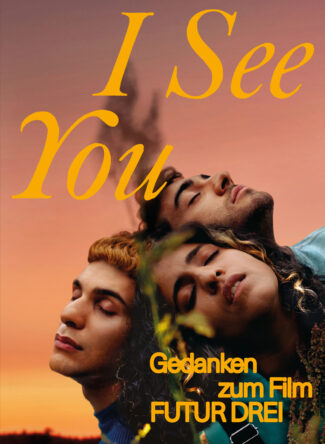 Cover von "I see you", die Gesichert von drei Menschen,gelbe Schrift, Sonnenaufgangfarben