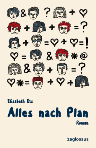 Cover von "alles nach Plan", Menschengesichert angeordnet wie Rechenaufgaben